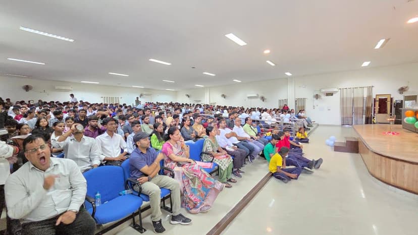 Students participating in the event